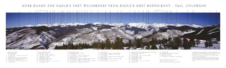 Gore Range and Eagle’s Nest Wilderness from Eagle’s Nest Restaurant - Vail, Colorado