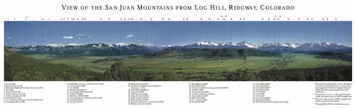 View of the San Juan Mountains from Log Hill, Ridgway, Colorado