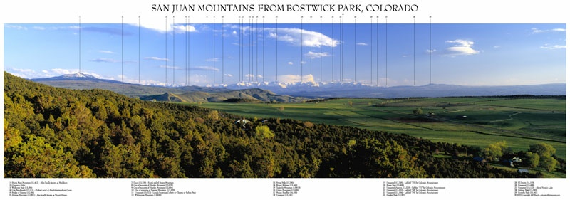 San Juan Mountains from Bostwick Park, Colorado
